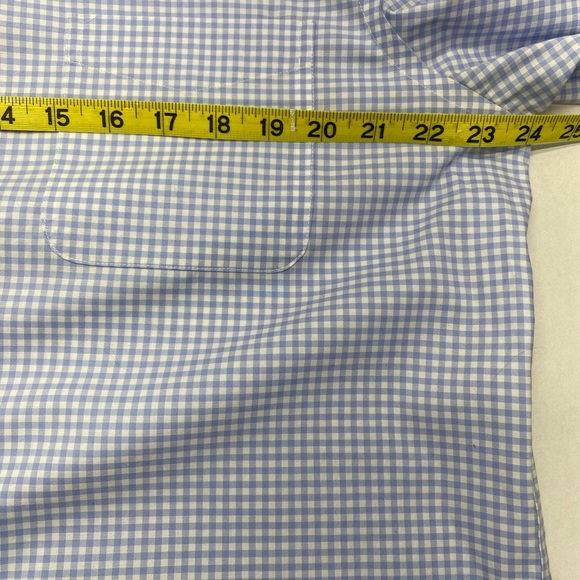 LAUREN RALPH LAUREN SHIRT MENS LG BLUE WHITE GINGAM STYLE 16.5 34/35 SPRING - Picture 8 of 9